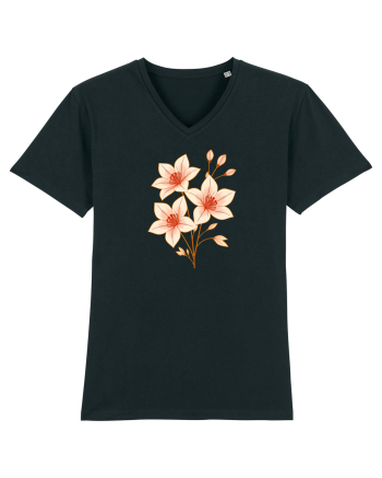 FLORAL GEOMETRIC HIBISCUS  Black