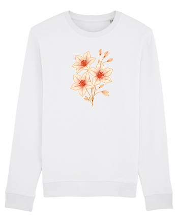 FLORAL GEOMETRIC HIBISCUS  White
