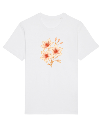FLORAL GEOMETRIC HIBISCUS  White