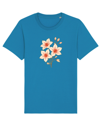 FLORAL GEOMETRIC HIBISCUS  Azur