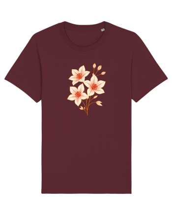 FLORAL GEOMETRIC HIBISCUS  Burgundy