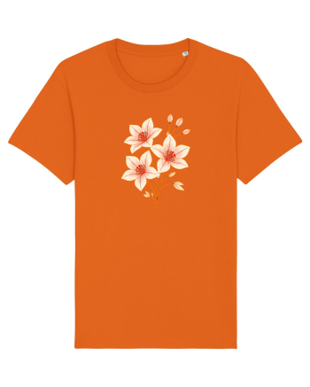 FLORAL GEOMETRIC HIBISCUS  Bright Orange