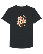 FLORAL GEOMETRIC HIBISCUS  Tricou mânecă scurtă guler larg Bărbat Skater