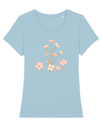 FLORAL GEOMETRIC - FLORI DE CAMP 1 Sky Blue