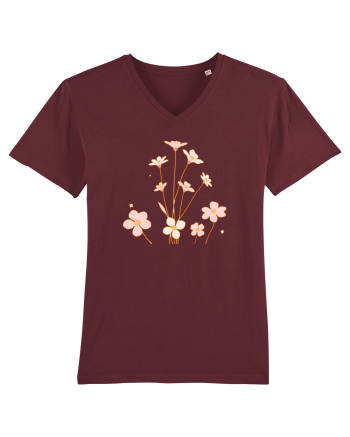 FLORAL GEOMETRIC - FLORI DE CAMP 1 Burgundy