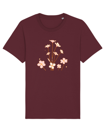 FLORAL GEOMETRIC - FLORI DE CAMP 1 Burgundy