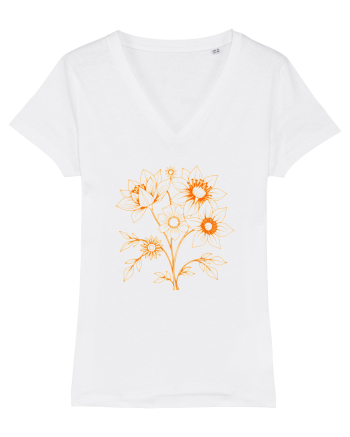 FLORAL GEOMETRIC - FLORI SALBATICE 1 White