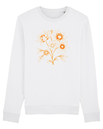 FLORAL GEOMETRIC - FLORI SALBATICE 1 White