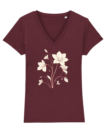 FLORAL GEOMETRIC - CRINI Burgundy