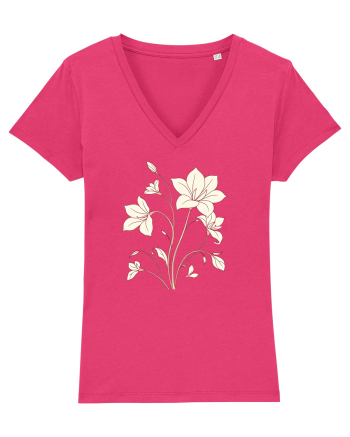 FLORAL GEOMETRIC - CRINI Raspberry