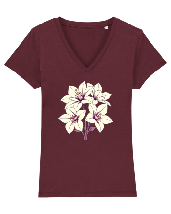 FLORAL GEOMETRIC - CRINI 3 Burgundy