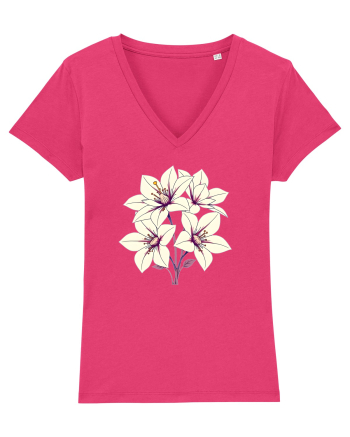 FLORAL GEOMETRIC - CRINI 3 Raspberry