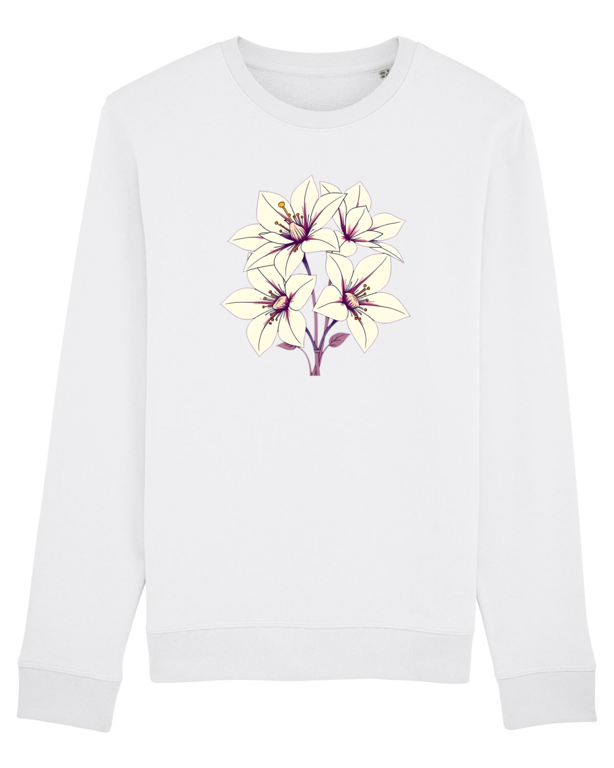 Bluză mânecă lungă Unisex Rise White