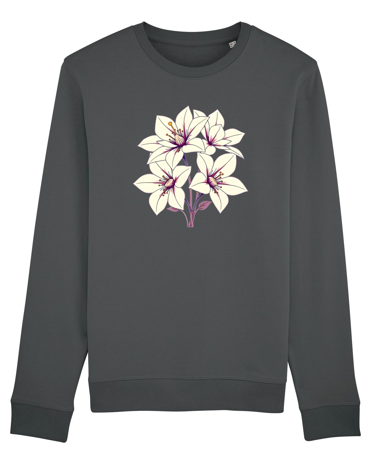 Bluză mânecă lungă Unisex Rise Anthracite