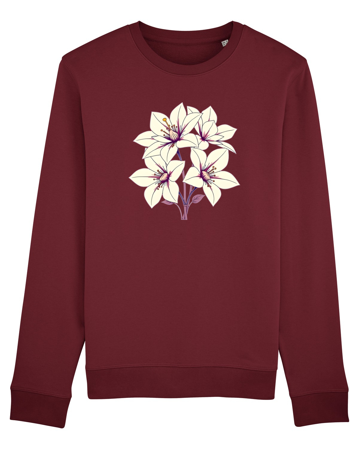 Bluză mânecă lungă Unisex Rise Burgundy