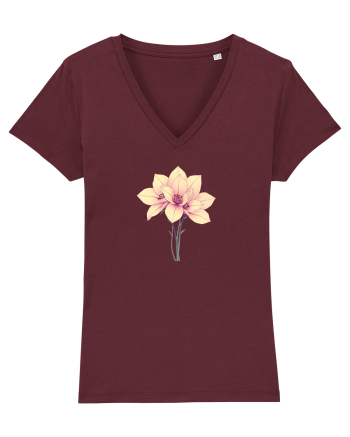 FLORAL GEOMETRIC - CRINI 4 Burgundy