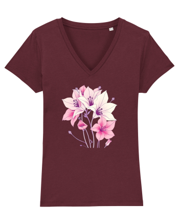 FLORAL GEOMETRIC - CRINI 5 Burgundy