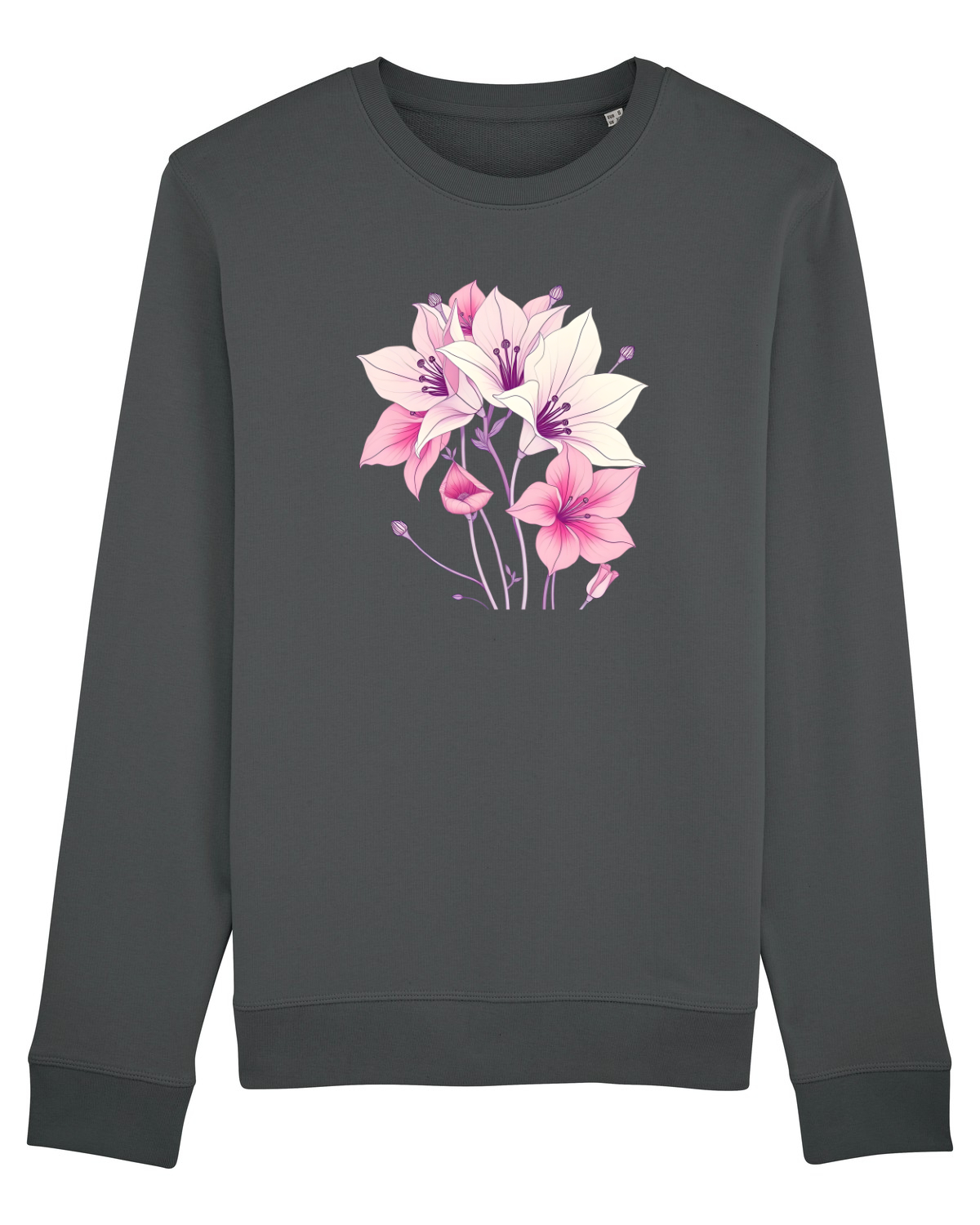 Bluză mânecă lungă Unisex Rise Anthracite