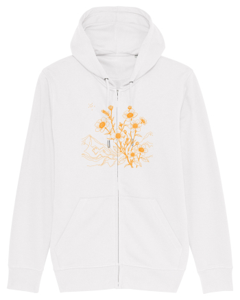 FLORAL GEOMETRIC PEISAJ MUNTE 3 White