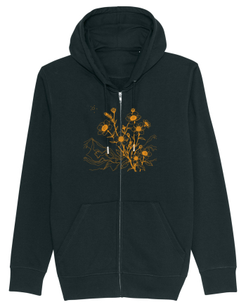 FLORAL GEOMETRIC PEISAJ MUNTE 3 Black