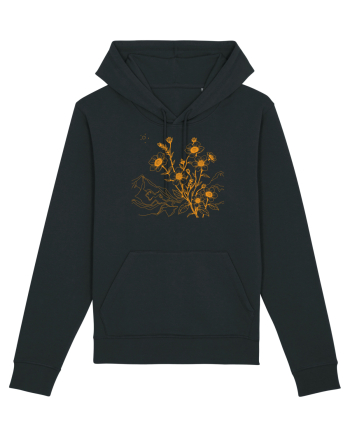 FLORAL GEOMETRIC PEISAJ MUNTE 3 Black
