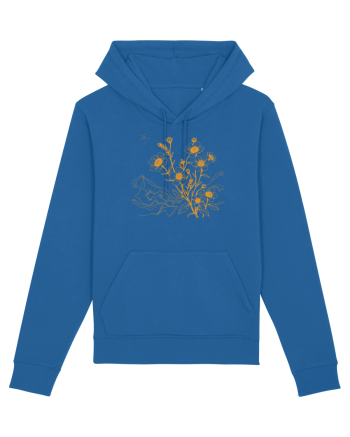 FLORAL GEOMETRIC PEISAJ MUNTE 3 Royal Blue