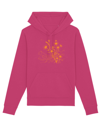 FLORAL GEOMETRIC PEISAJ MUNTE 3 Raspberry