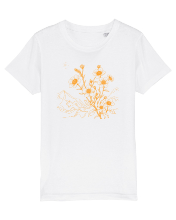 FLORAL GEOMETRIC PEISAJ MUNTE 3 White