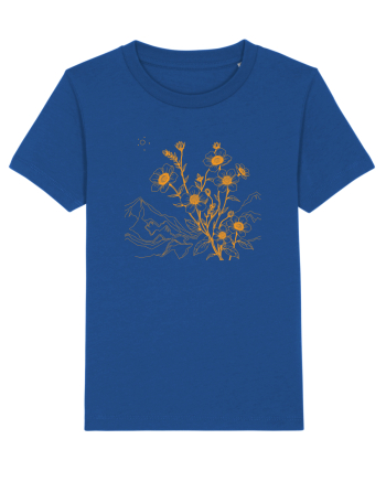 FLORAL GEOMETRIC PEISAJ MUNTE 3 Majorelle Blue