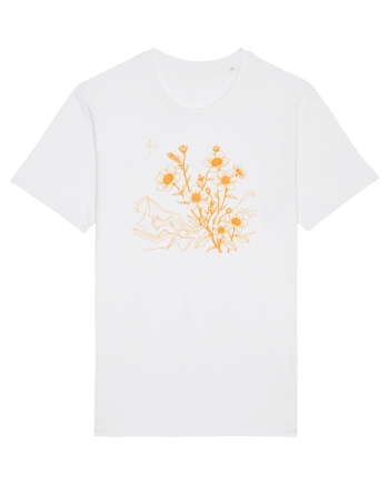 FLORAL GEOMETRIC PEISAJ MUNTE 3 White