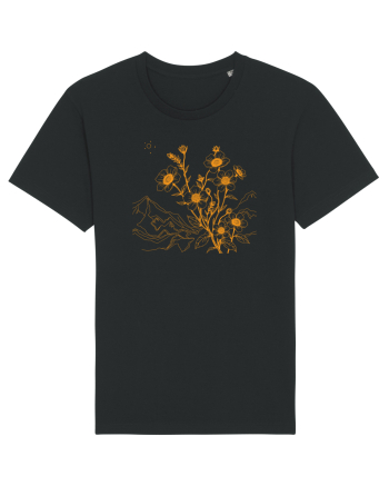 FLORAL GEOMETRIC PEISAJ MUNTE 3 Black