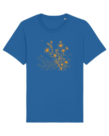 FLORAL GEOMETRIC PEISAJ MUNTE 3 Royal Blue