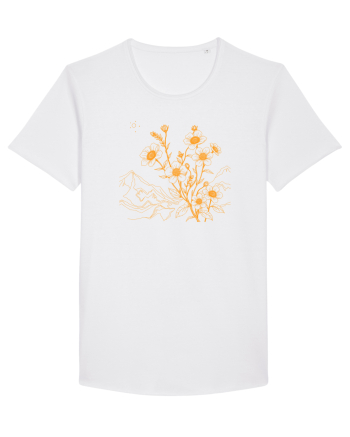 FLORAL GEOMETRIC PEISAJ MUNTE 3 White
