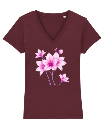 FLORAL GEOMETRIC 10 Burgundy