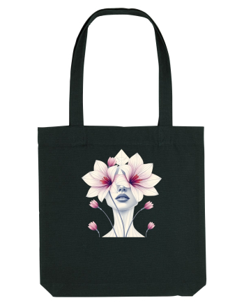 FLORAL GEOMETRIC ORHIDEE  Feminitate Black