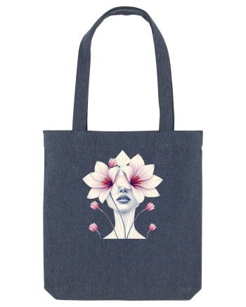 FLORAL GEOMETRIC ORHIDEE  Feminitate Midnight Blue