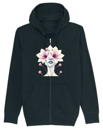 FLORAL GEOMETRIC ORHIDEE  Feminitate Black