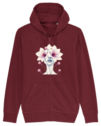 FLORAL GEOMETRIC ORHIDEE  Feminitate Burgundy