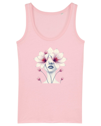 FLORAL GEOMETRIC ORHIDEE  Feminitate Cotton Pink