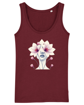FLORAL GEOMETRIC ORHIDEE  Feminitate Burgundy