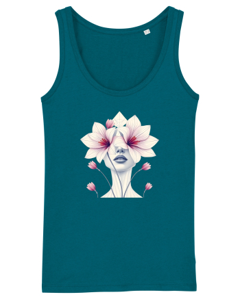 FLORAL GEOMETRIC ORHIDEE  Feminitate Ocean Depth