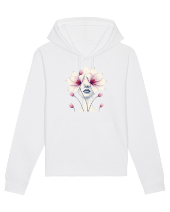 FLORAL GEOMETRIC ORHIDEE  Feminitate White