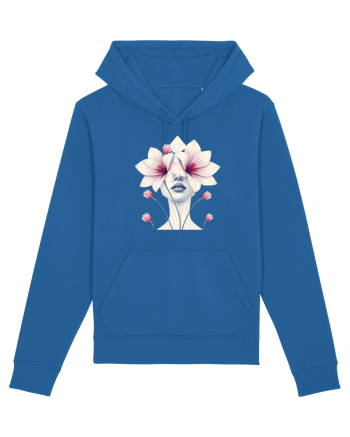 FLORAL GEOMETRIC ORHIDEE  Feminitate Royal Blue