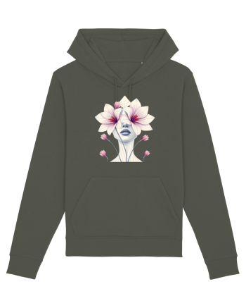 FLORAL GEOMETRIC ORHIDEE  Feminitate Khaki