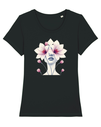 FLORAL GEOMETRIC ORHIDEE  Feminitate Black