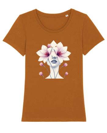 FLORAL GEOMETRIC ORHIDEE  Feminitate Roasted Orange