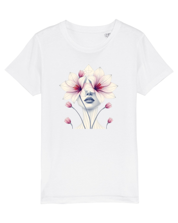 FLORAL GEOMETRIC ORHIDEE  Feminitate White