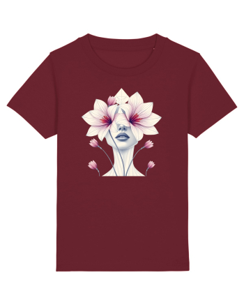 FLORAL GEOMETRIC ORHIDEE  Feminitate Burgundy