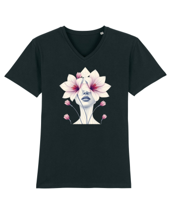 FLORAL GEOMETRIC ORHIDEE  Feminitate Black