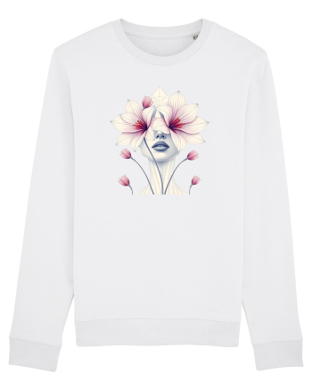 FLORAL GEOMETRIC ORHIDEE  Feminitate White